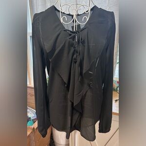H&M Sheer Black Top Size 2
